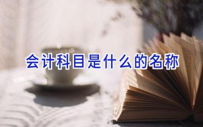 会计科目是什么的名称