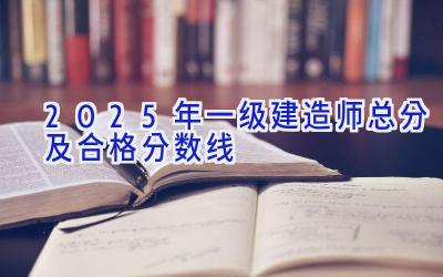 2025年一级建造师总分及合格分数线