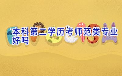 本科第二学历考师范类专业好吗