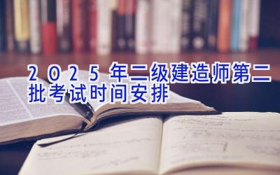 2025年二级建造师第二批考试时间安排