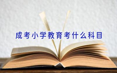 成考小学教育考什么科目