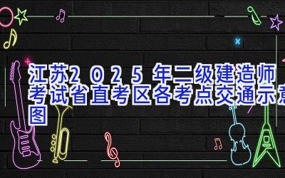 江苏2025年二级建造师考试省直考区各考点交通示意图