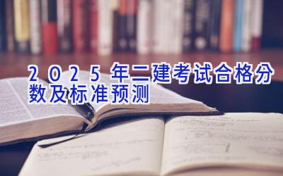 2025年二建考试合格分数及标准预测