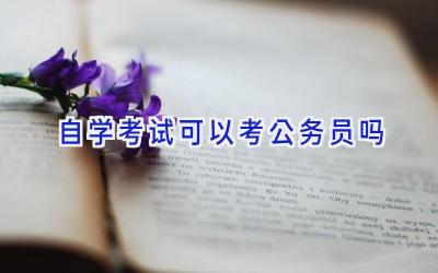 自学考试可以考公务员吗