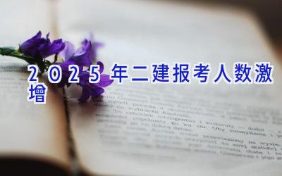 2025年二建报考人数激增