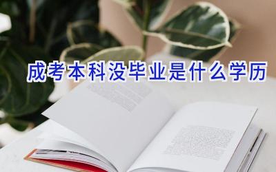 成考本科没毕业是什么学历