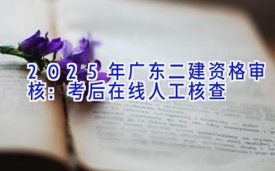 2025年广东二建资格审核：考后在线人工核查