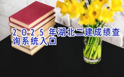 2025年湖北二建成绩查询系统入口