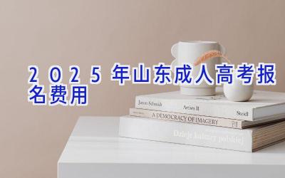 2025年山东成人高考报名费用