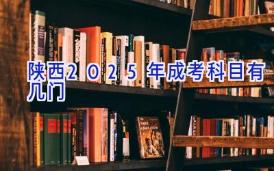 陕西2025年成考科目有几门