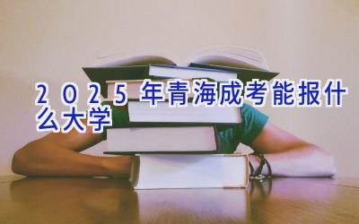 2025年青海成考能报什么大学