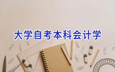 大学自考本科会计学