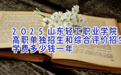 2025山东轻工职业学院高职单独招生和综合评价招生学费多少钱一年