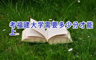 考福建大学需要多少分才能上