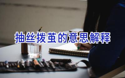 抽丝拨茧的意思解释