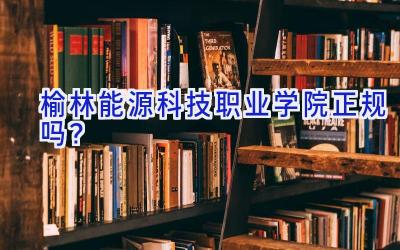 榆林能源科技职业学院正规吗？