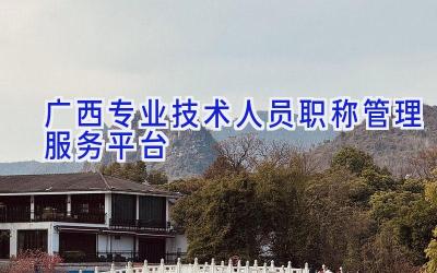 广西专业技术人员职称管理服务平台